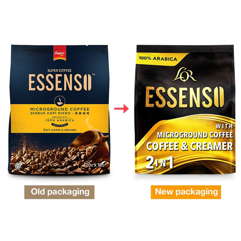 Super Instant Microground Coffee Essenso Arabica - Coffee & Creamer (25 Sticks in Bag)
