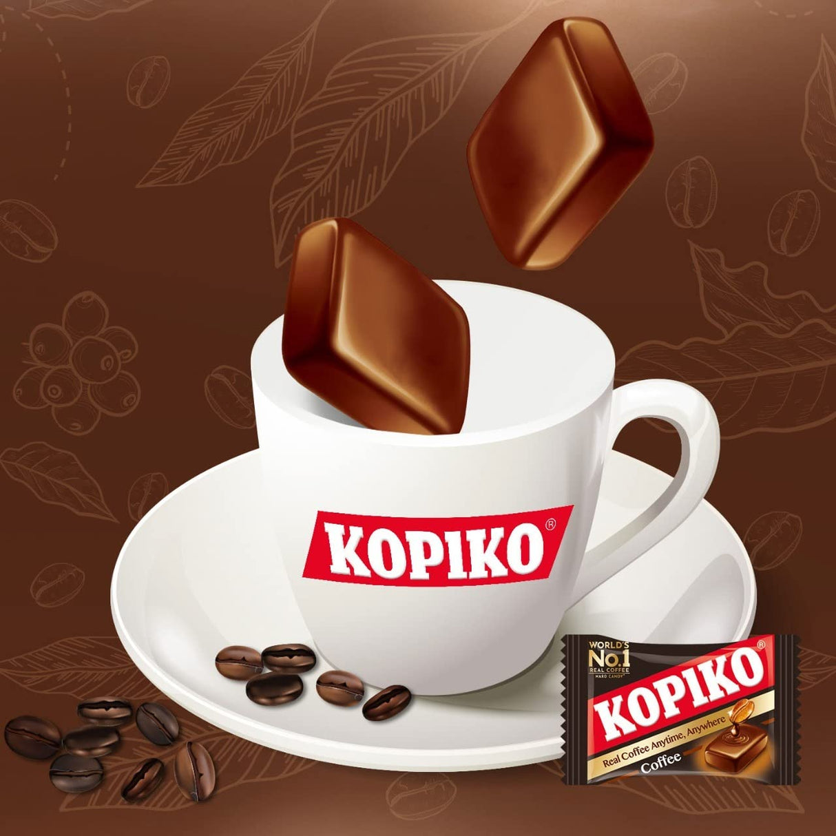 Kopiko Coffee Candy – Your Take-Out Pocket Coffee for Every Occasion - Hard Candy Made from Indonesia’s Coffee Beans — Contains Real Coffee Extract for Better Taste 4.23oz