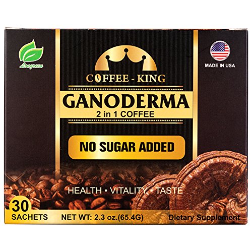 Ganoderma Reishi Coffee Mix, Instant 2-in-1 Mushroom Coffee with All Natural Ganoderma Lucidum. A Non Sugar - 30 sachets