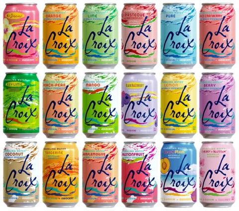 La Croix Sparkling Water Variety Pack, 12 Fl Oz Cans - In Sanisco Box (18 Pack) (La croix)