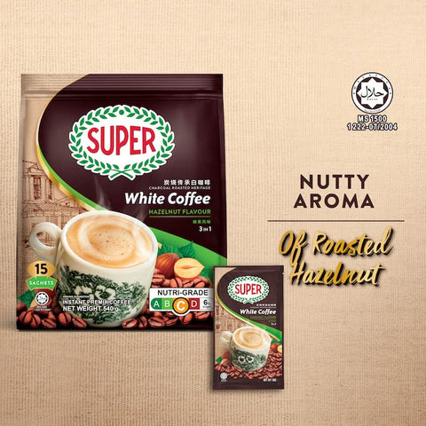 SUPER Charcoal Roasted White Coffee Hazelnut