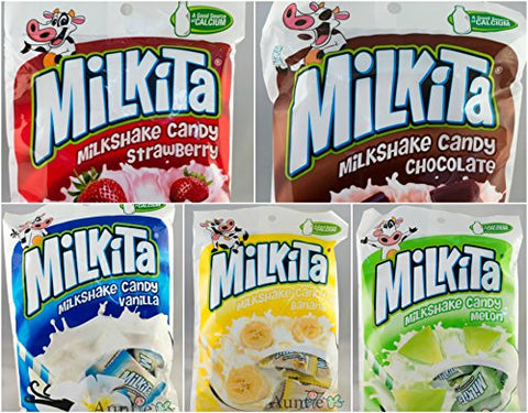 Milkita 5 Flavor Variety Pack - Vanilla Milk, Banana, Strawberry, Chocolate, Melon