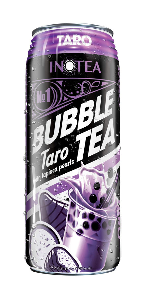 INOTEA Bubble Tea |  Black Milk Tea with Boba (Taro)