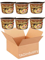 Nongshim Tonkotsu Ramen Bowls Bundle 6 Units - 3.56 Oz Premium Noodle Soup, Spicy Mix