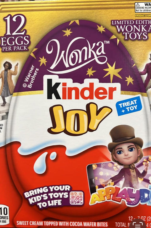 Kinder Joy Eggs ~ Wonka Toy ~ Surprise Treat Eggs ~ 12 count