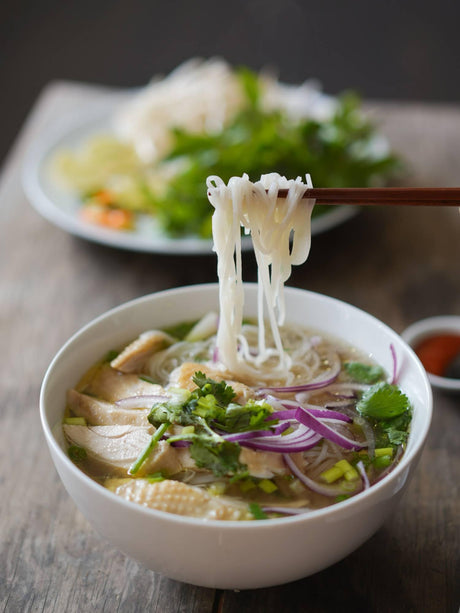 Instant Pho Noodle Bowls Bundle. Includes Six - 2.3 Oz Vietnamese Chicken (Pho Ga) in Chicken Broth Soup! Pho Ga Noodle Bowls are Gluten Free!