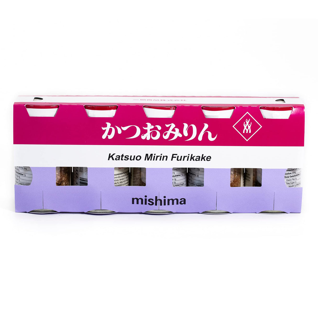 [Mishima] Katsuo Mirin | Furikake Rice Seasoning | Prepared Seaweed and Sesame | Product of Japan (5-pack)