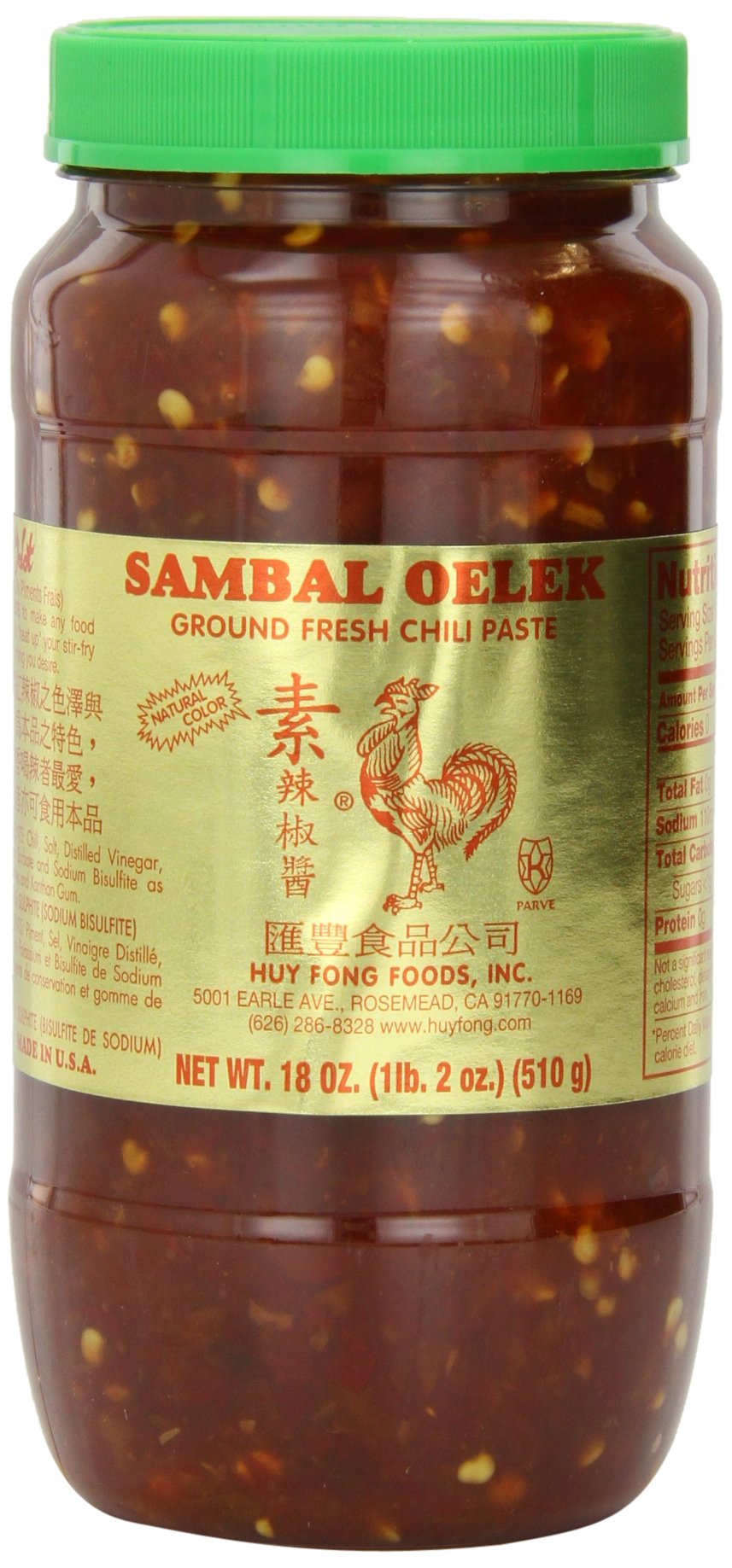 Huy Fong, Sambal Oelek Chili Paste, 18 Oz