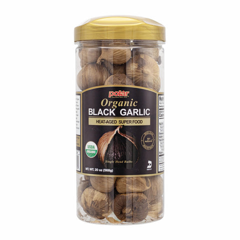 MW Polar USDA Organic Black Garlic 20 oz (Pack of 1), Whole Bulbs, Easy Peel, All Natural, Chemical Free, Kosher Friendly Ready to Eat Healthy Snack