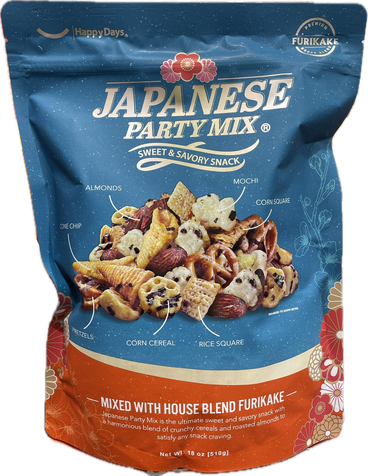 JAPANESE PARTY MIX 180 SNACKS HAPPY DAYS