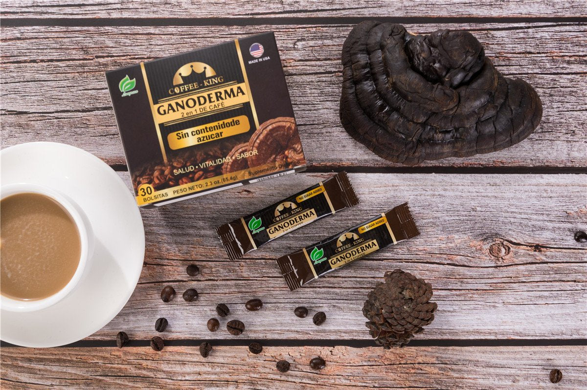 Ganoderma Reishi Coffee Mix, Instant 2-in-1 Mushroom Coffee with All Natural Ganoderma Lucidum. A Non Sugar - 30 sachets