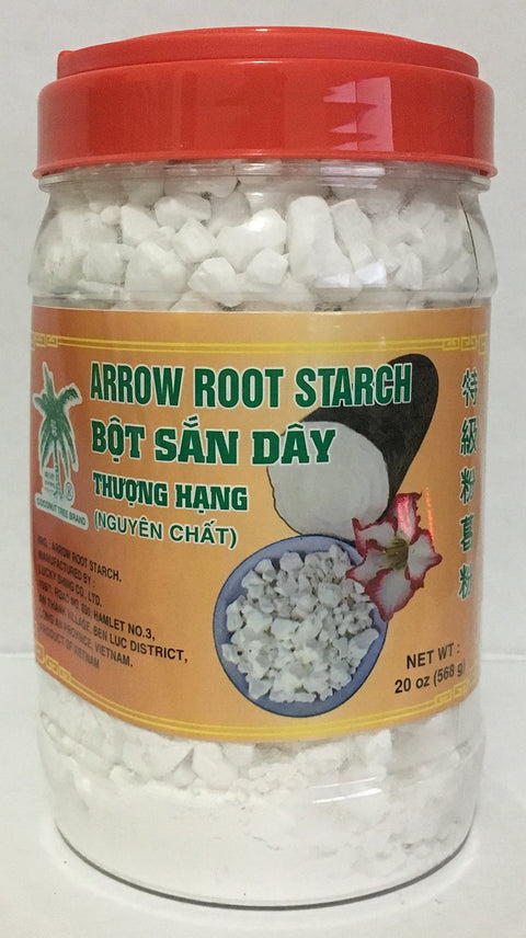 20oz Arrow Root Starch (Bot San Day) by Coconut Tree Brand, Pack of 1