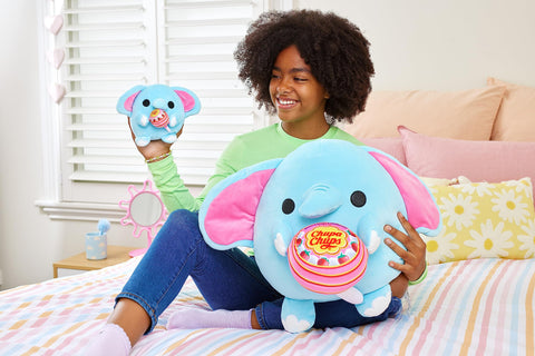 Snackles (Mentos) Hippo Super Sized 14 inch Plush by ZURU, Ultra Soft Plush, Collectible Plush with Real Licensed Brands, Stuffed Animal