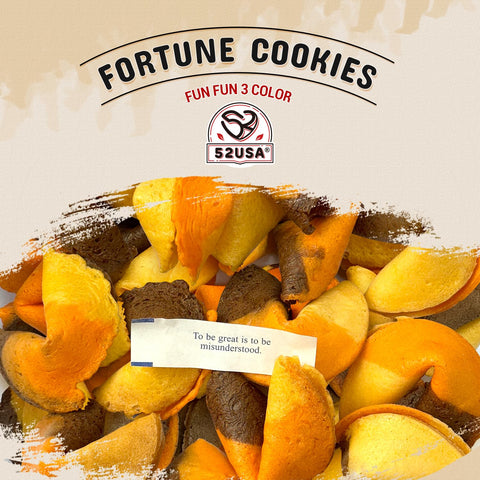 52USA Fortune Cookies, Approx. 50pcs，3-in1 flavor， 8oz